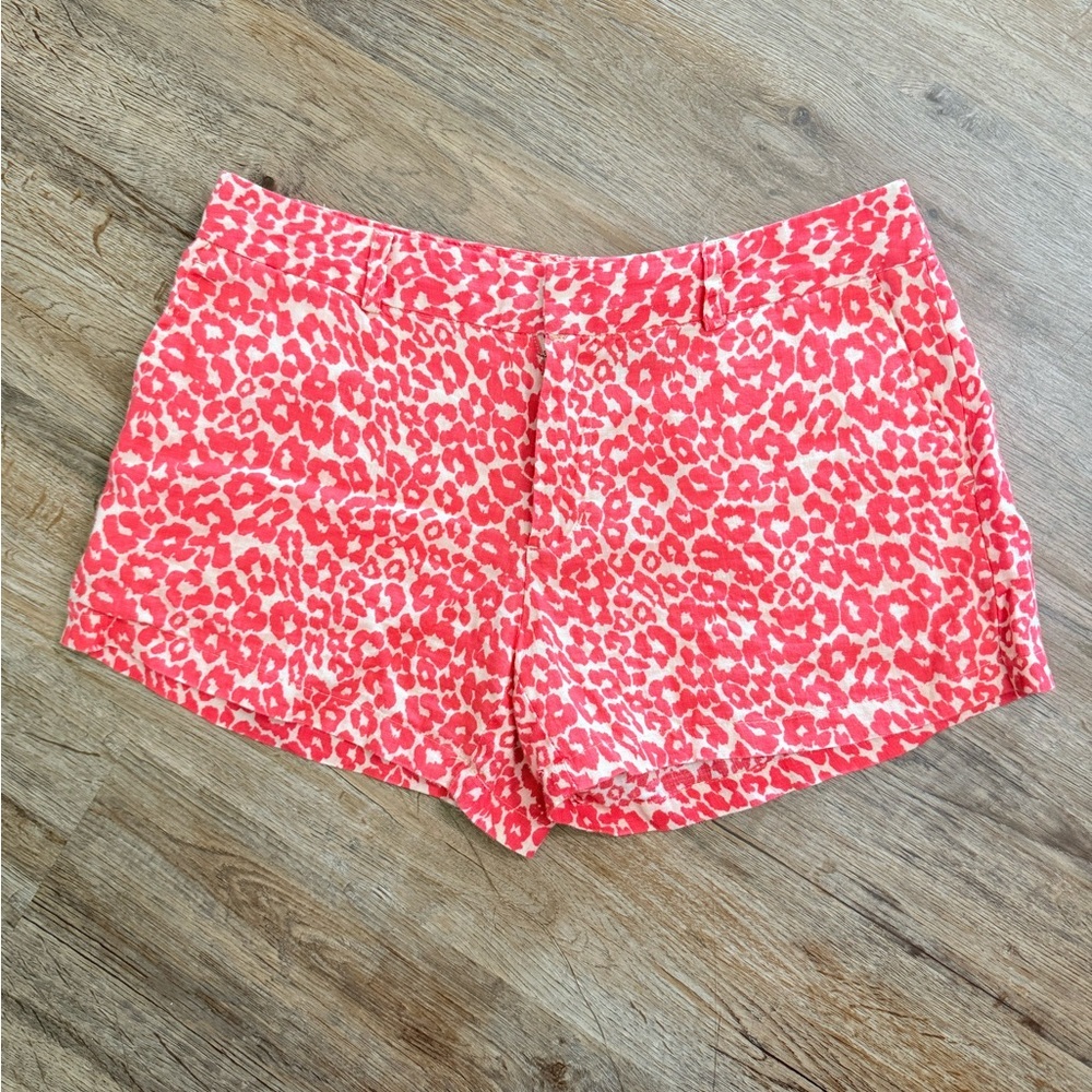 Cynthia Rowley • 100% Linen Animal Print Shorts